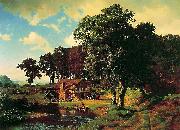 Albert Bierstadt A Rustic Mill (Farm china oil painting artist